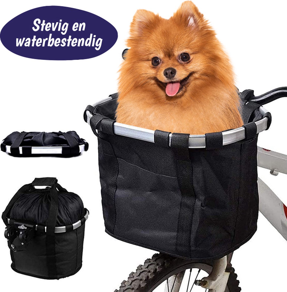 hondenfietsmand voorop